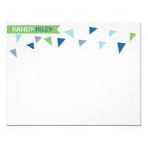 Bandera minúscula Notecard plano Comunicados Personalizados