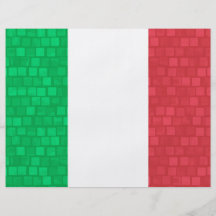Bandera moderna del italiano del modelo tarjetas informativas