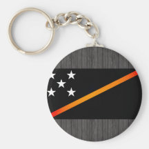 Bandera monocromática de Solomon Island Llavero Personalizado