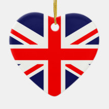 Bandera nacional BRITÁNICA de Reino Unido Gran Bre Ornamentos De Navidad