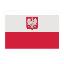 Bandera nacional de Polonia Postales