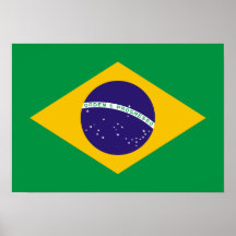 Bandera nacional del Brasil Poster