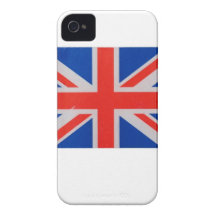 Bandera nacional Reino Unido de Union Jack iPhone 4 Case-Mate Coberturas