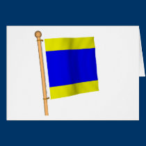 Bandera náutica 'D tarjetas