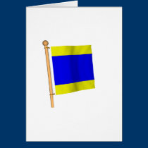 Bandera náutica 'D tarjetas