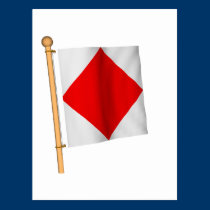 Bandera náutica 'F tarjetas postales