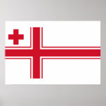 Bandera naval bandera de Tonga, Panamá Poster