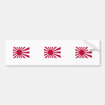 Bandera naval de Japón Etiqueta De Parachoque