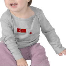 Bandera naval de Singapur Camiseta