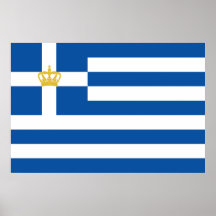 Bandera naval del Reino bandera de Grecia, Grecia Impresiones