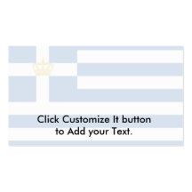 Bandera naval del Reino bandera de Grecia, Grecia Tarjeta De Visita