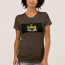 Bandera nerviosa moderna del neoyorquino camiseta