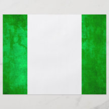 Bandera nigeriana del contraste colorido tarjetón