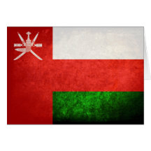 Bandera omaní tarjeta