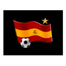 Bandera ondulada de los regalos del balón de fútbo postal