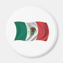 Bandera ondulada de México Imanes