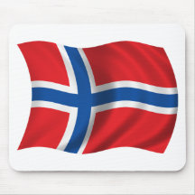 Bandera ondulada de Noruega Alfombrilla De Raton