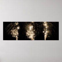 Bandera panorámica pirotécnica blanca impresiones