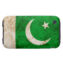 Bandera paquistaní rugosa iPhone 3 tough fundas