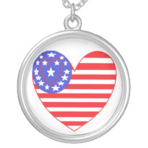 Bandera patriótica del corazón colgante personalizado
