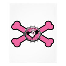 bandera pirata coa alas cráneo del rosa del bottle invitación personalizada
