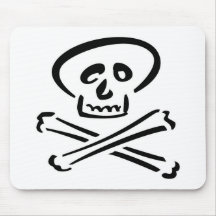 Bandera pirata del cráneo del pirata tapete de raton
