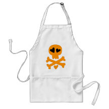 Bandera pirata Halloween del cráneo Delantales
