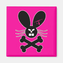 Bandera pirata malvada del conejito de Emo Iman De Frigorífico