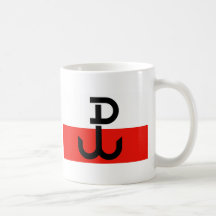 Bandera polaca de la resistencia tazas de café