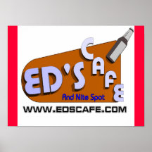 Bandera/poster del logotipo del café de los Eds