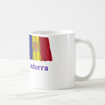 Bandera que agita de Andorra con nombre Tazas De Café
