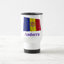 Bandera que agita de Andorra con nombre Tazas De Café