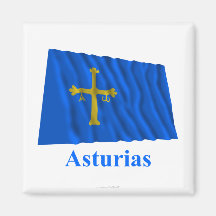 Bandera que agita de Asturias con nombre Imanes