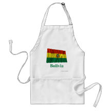 Bandera que agita de Bolivia con nombre Delantales