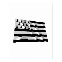 Bandera que agita de Bretaña Tarjetas Postales