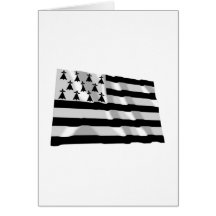 Bandera que agita de Bretaña Tarjetón