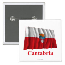 Bandera que agita de Cantabria con nombre Pins