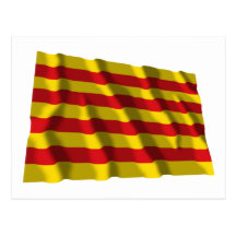 Bandera que agita de Cataluña Postales