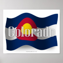 Bandera que agita de Colorado Impresiones