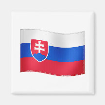 Bandera que agita de Eslovaquia Imán