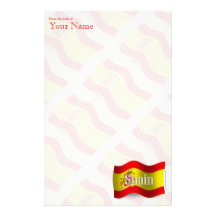 Bandera que agita de España Papelería