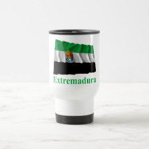 Bandera que agita de Extremadura con nombre Tazas De Café