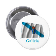 Bandera que agita de Galicia con nombre Pin
