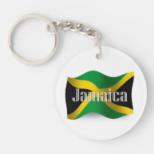 Bandera que agita de Jamaica Llaveros
