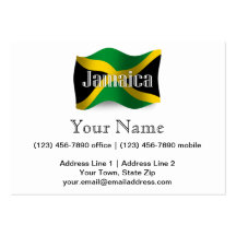 Bandera que agita de Jamaica Tarjetas De Visita