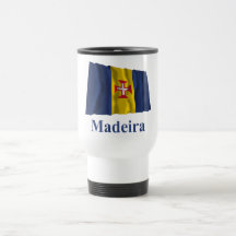 Bandera que agita de Madeira con nombre Taza