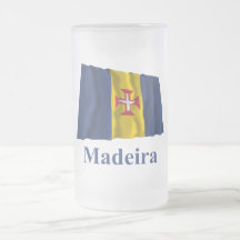 Bandera que agita de Madeira con nombre Tazas