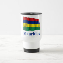 Bandera que agita de Mauricio con nombre Taza