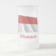 Bandera que agita de Mónaco con nombre Taza De Café