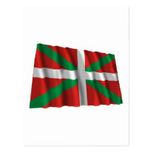 Bandera que agita de País Vasco (Euskadi) Postal